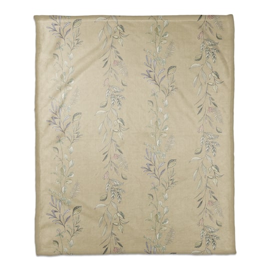 Vines Coral Fleece Blanket